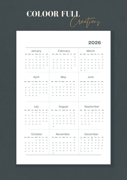 2026 Business Planner PDF – 70 Pages Digital Download